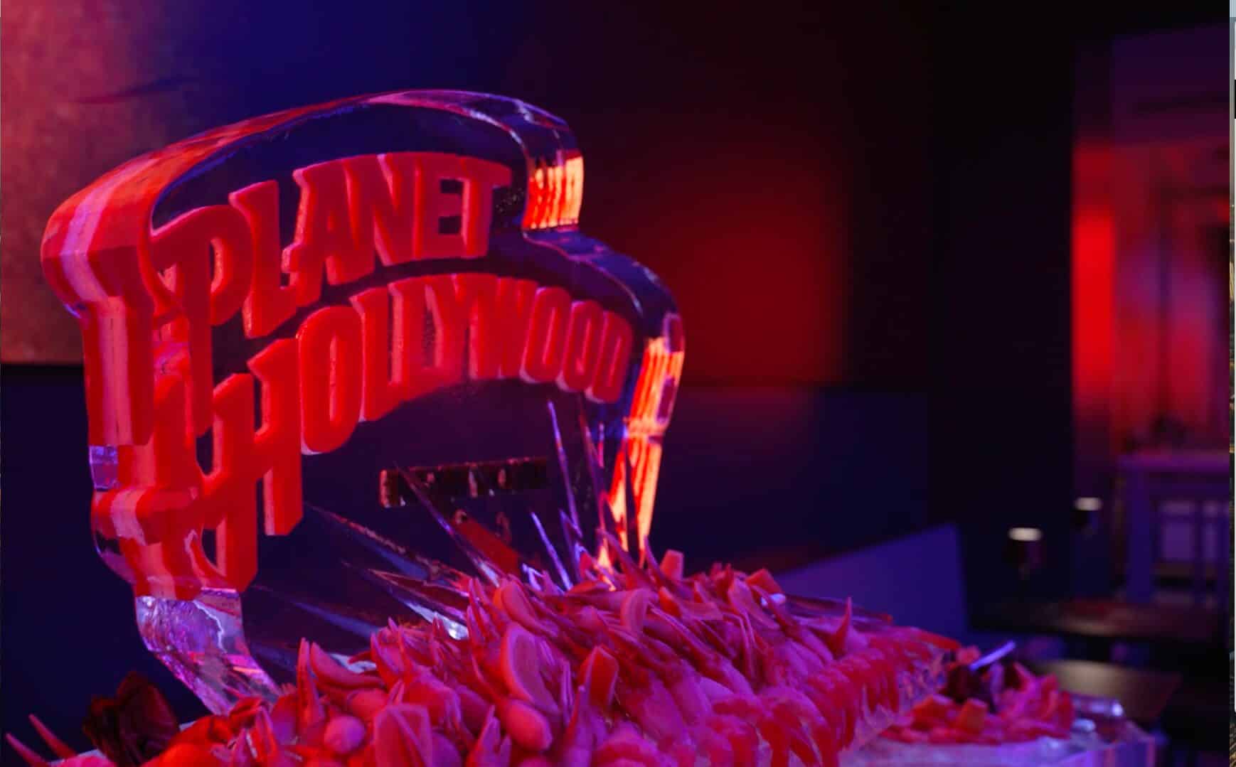 Close up from the top of shrimp cocktail